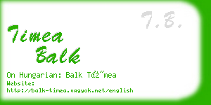 timea balk business card